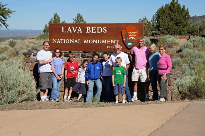 The Lava Beds National Monument was nearby in CA. Steve, Deb, Doug, Ilana, 